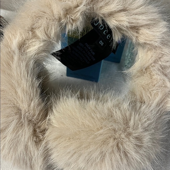 Jocelyn Faux Shearling Earmuffs In Ivory - 48% Off  Jocelyn Ear Muffs Beige Faux Fur One Size New